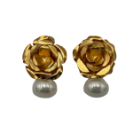 Aretes rosa con perla