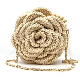 Bolso Tejido en Crochet (Flor).