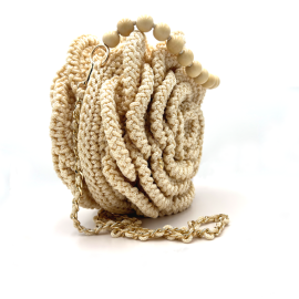 Bolso Tejido en Crochet (Flor).