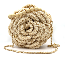 Bolso Tejido en Crochet (Flor).