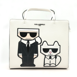 Karl and Choupette Medium Square Tote Bag