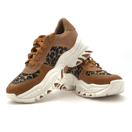 Tenis Artesanal Animal Print Cafe Tigre