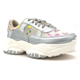 Tenis Artesanal En Cuero "Carnaval"
